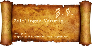 Zeitlinger Veturia névjegykártya